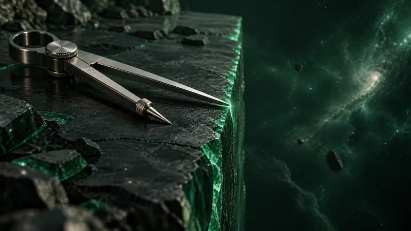 A measuring instrument stops at a clearly marked boundary.