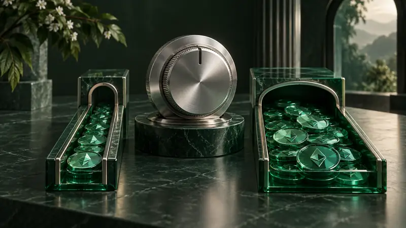 Two token trays with different openings illustrate narrow and broad spending permissions.